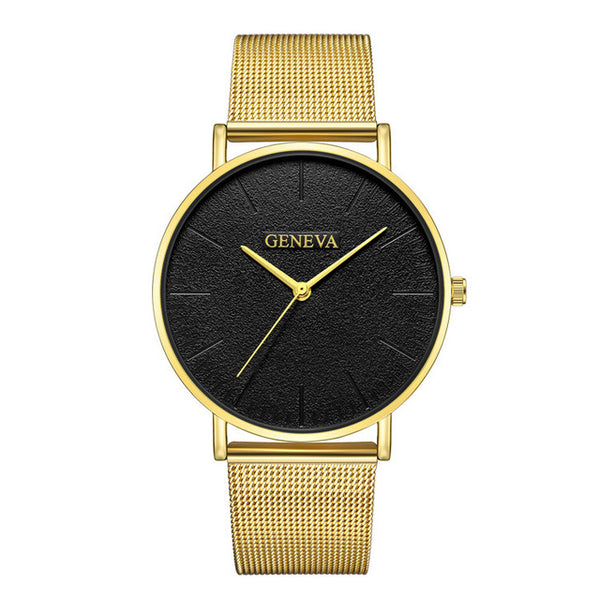 Hot Sale Ultra-thin Women's Watch 2019 Men's Watch Luxury Saat Rose Gold Mesh Stainless Steel Women's Watches Female Male Clock