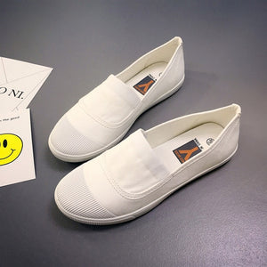 Women's Casual Fashion New Soft Bottom White Shoes Solid Color Shallow Shoes Canvas Shoes Gilrs Sneakers Generation