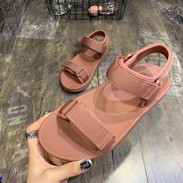 Binhbet Leather Platform Sandals Women 2019 Summer Women's Chunky Shoes Fashion Buckle Thick Soled Casual Woman Beach Sandal