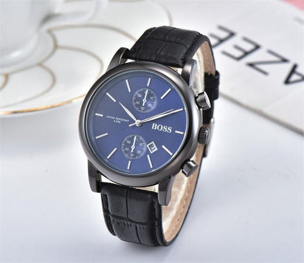 2019 quality men BOSS wristwatch 43mm steel Mesh Watches Men's quartz waterproof watch mens designer watches Luxury Mens Watches