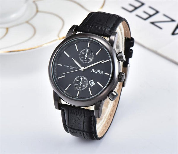 2019 quality men BOSS wristwatch 43mm steel Mesh Watches Men's quartz waterproof watch mens designer watches Luxury Mens Watches