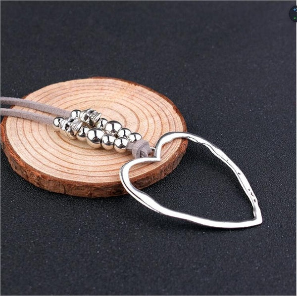 Women's Necklace brown leather siber  Jewelry Accessories Ladies leather necklace Women's ethnic necklace