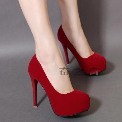 Women's high heels ultimate sexy high heel waterproof platform 16cm high heel single shoes women's wedding shoes white.