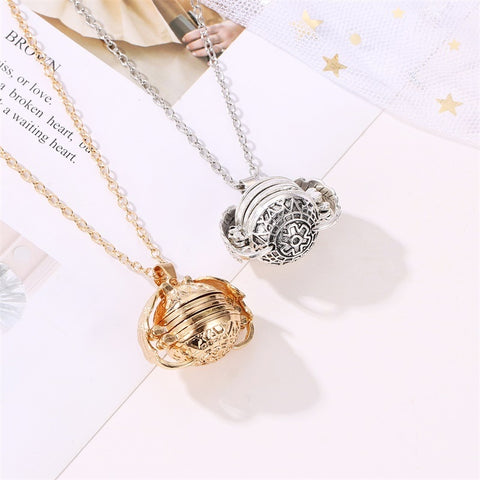 RONGQING 1pcs Fashion Jewelry Collier Pink Statement Pendant Necklace Women's Photo Box Jewelry Lovers Gifts