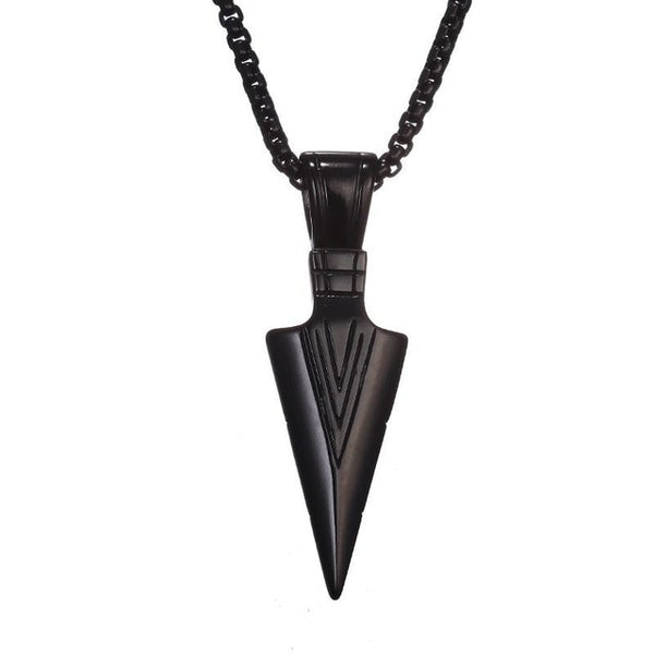 Men's Fashion Jewelry Gold Silver Black Arrow Head Pendant Long Chain Necklaces mens necklaces Collier Femme ArrowHead