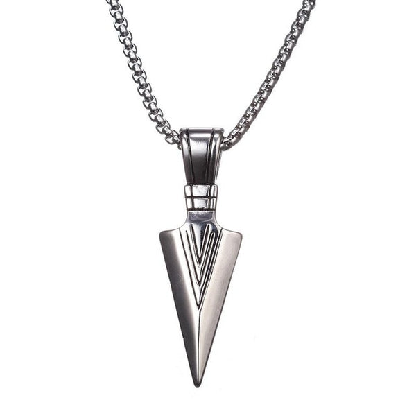 Men's Fashion Jewelry Gold Silver Black Arrow Head Pendant Long Chain Necklaces mens necklaces Collier Femme ArrowHead