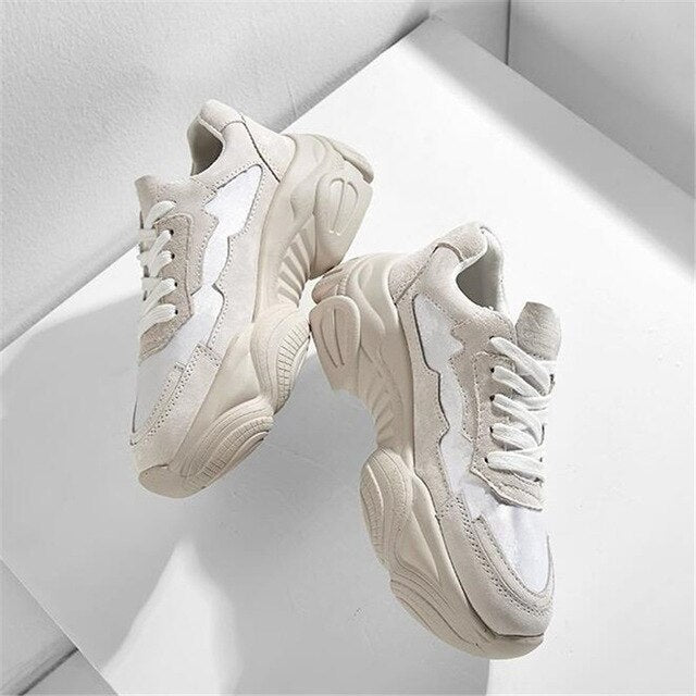 LZJ 2019 New Women Shoes Spring New Women's Shoes Ulzzang Platform Sports Shoes Female Wisdom Shoes Women Snekaers