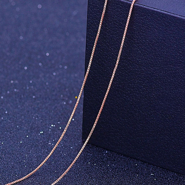 RE 45cm DIY women's chain Necklaces Friendly Copper Wave/Snake/Box Chains Jewelry Beads for Pendant Accessories rose gold J40