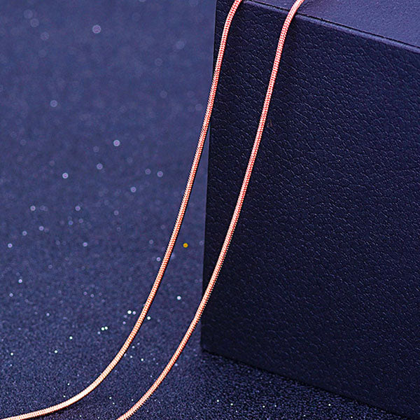 RE 45cm DIY women's chain Necklaces Friendly Copper Wave/Snake/Box Chains Jewelry Beads for Pendant Accessories rose gold J40