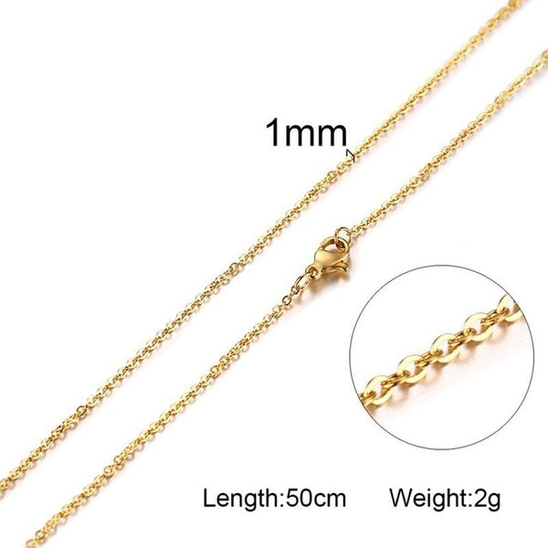 Women's Necklaces Cable Link Chain Thin Rose Gold Color Snake Chain Choker Girl Birthday Gift Jewelry