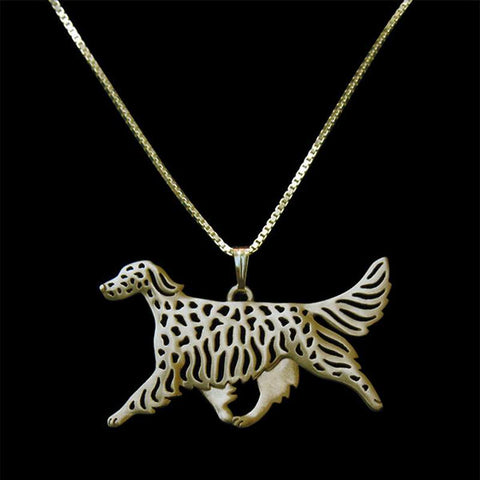 2019 Women's Metal Dog Shaped Jewelry Necklaces English Setter Dog Necklaces For Lovers Drop Shipping