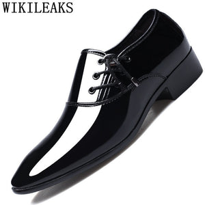 Dress Shoes Men Oxford Patent Leather Men's Dress Shoes Business Shoes Men Oxford Leather Zapatos De Hombre De Vestir Formal