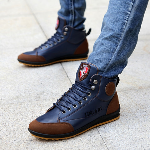 Big Size 39-46 Oxford Men's Shoes Fashion Casual British Style Autumn Winter Outdoor Leather Lace Up Footwear Drop Ship