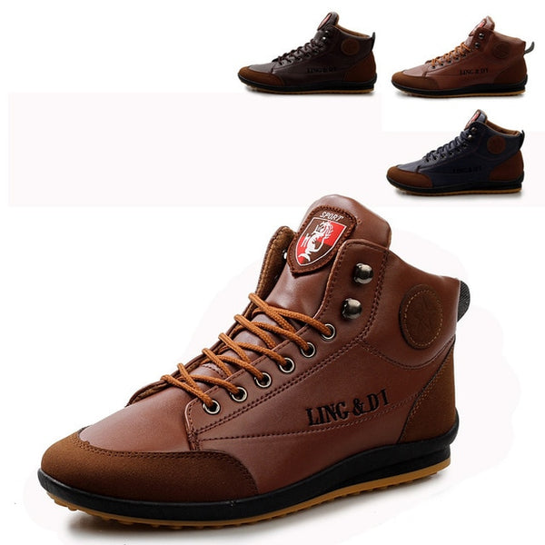 Big Size 39-46 Oxford Men's Shoes Fashion Casual British Style Autumn Winter Outdoor Leather Lace Up Footwear Drop Ship